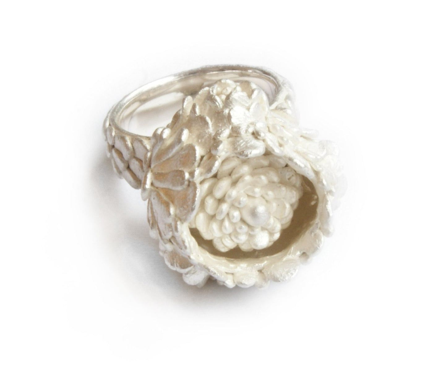 Dandelion Ring: Recycled 925 Silver Floral Statement Ring