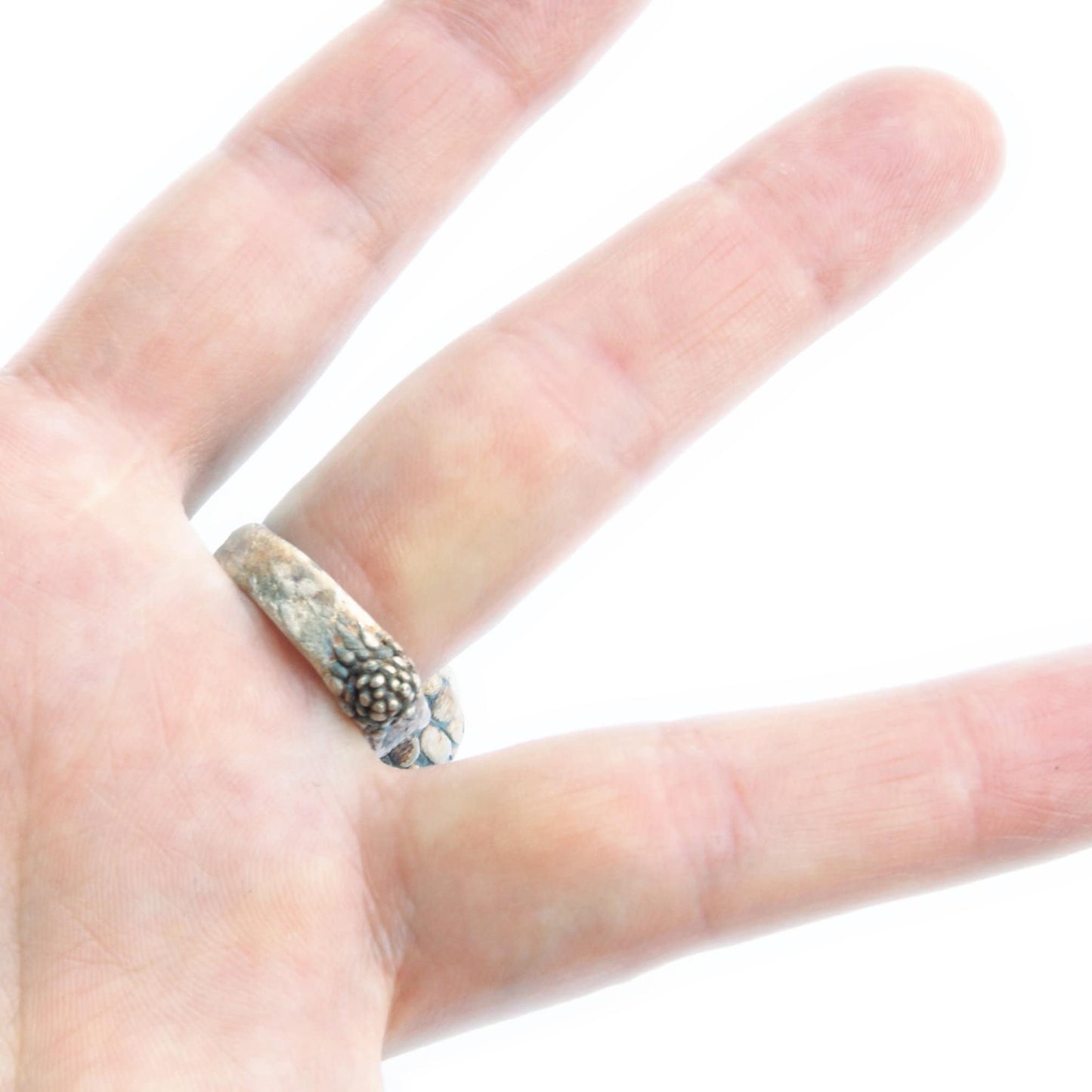 Recycled Sterling Silver Secret Garden Ring: Smoky Quartz