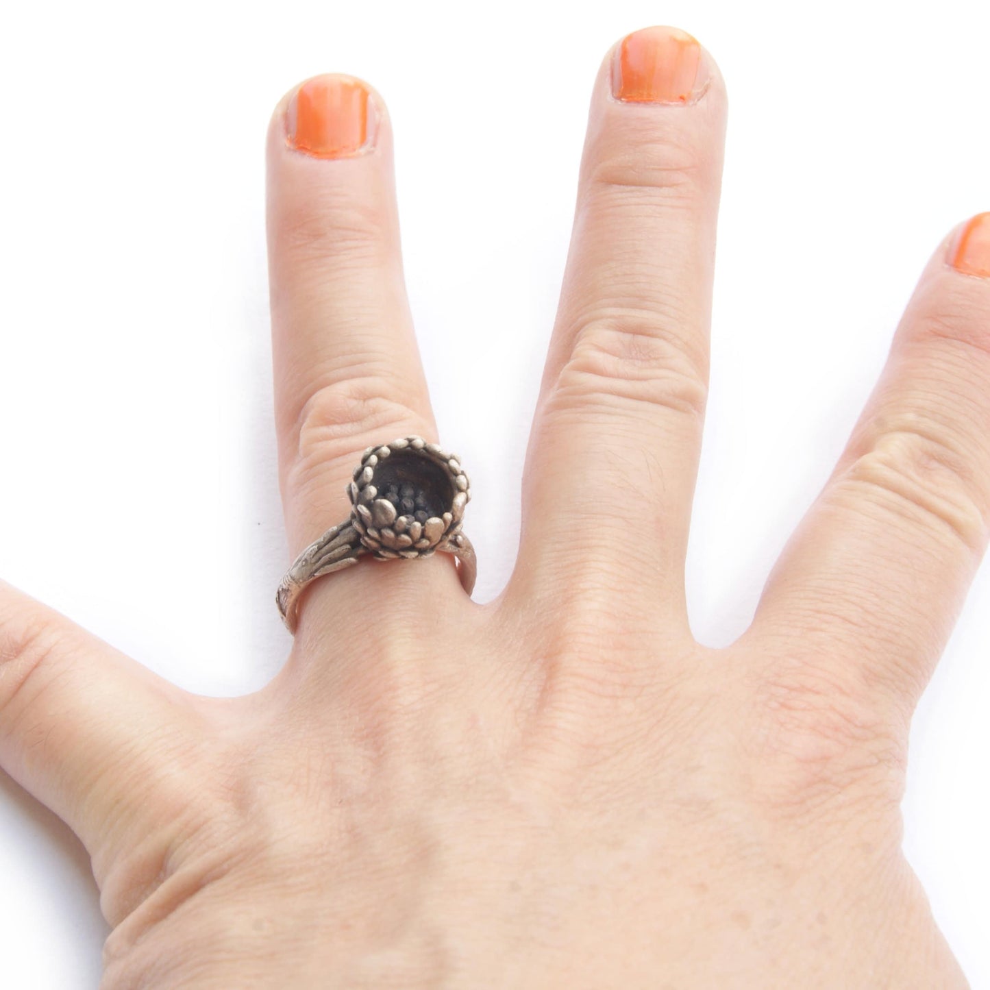 Silver Ring with Hidden Motif – Handmade One-of-a-Kind Ring