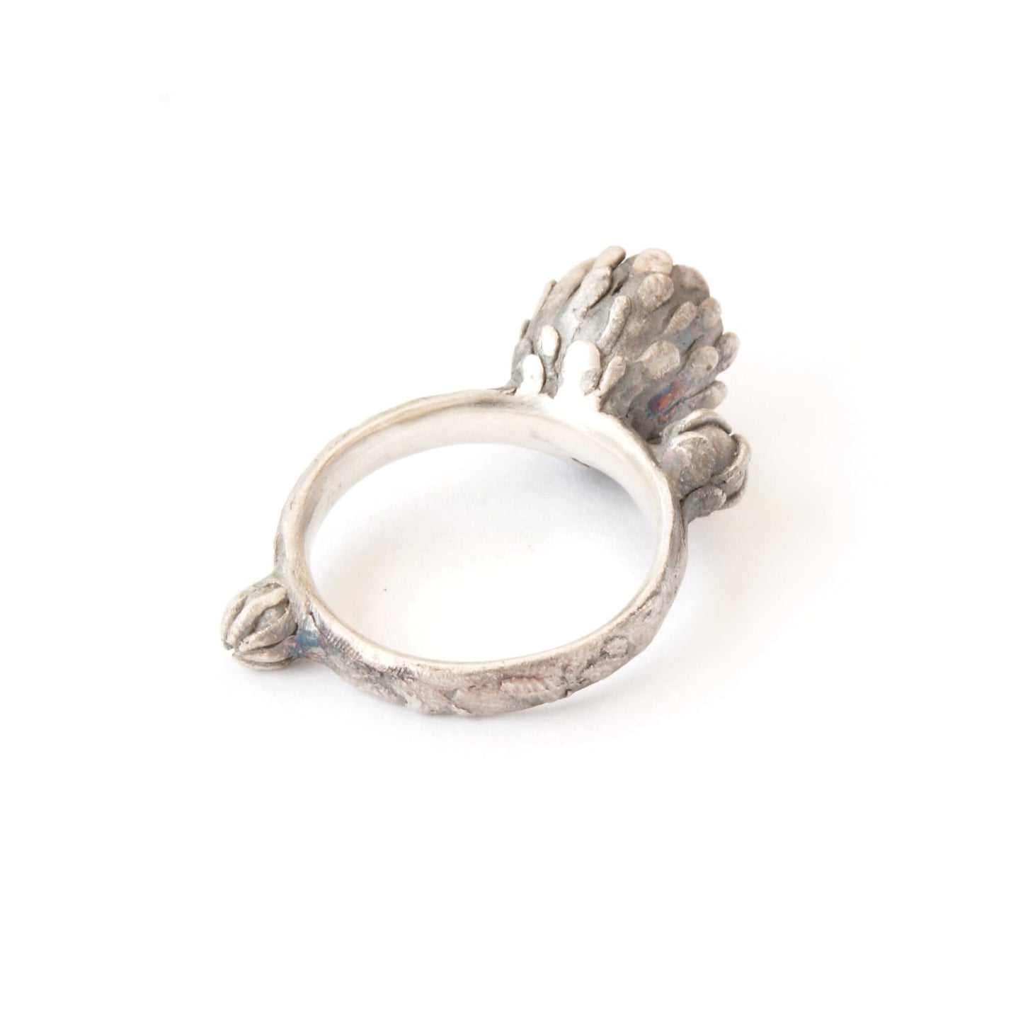 925 Sterling Silver Ring with Hidden Stone | Delicate Artisan Ring
