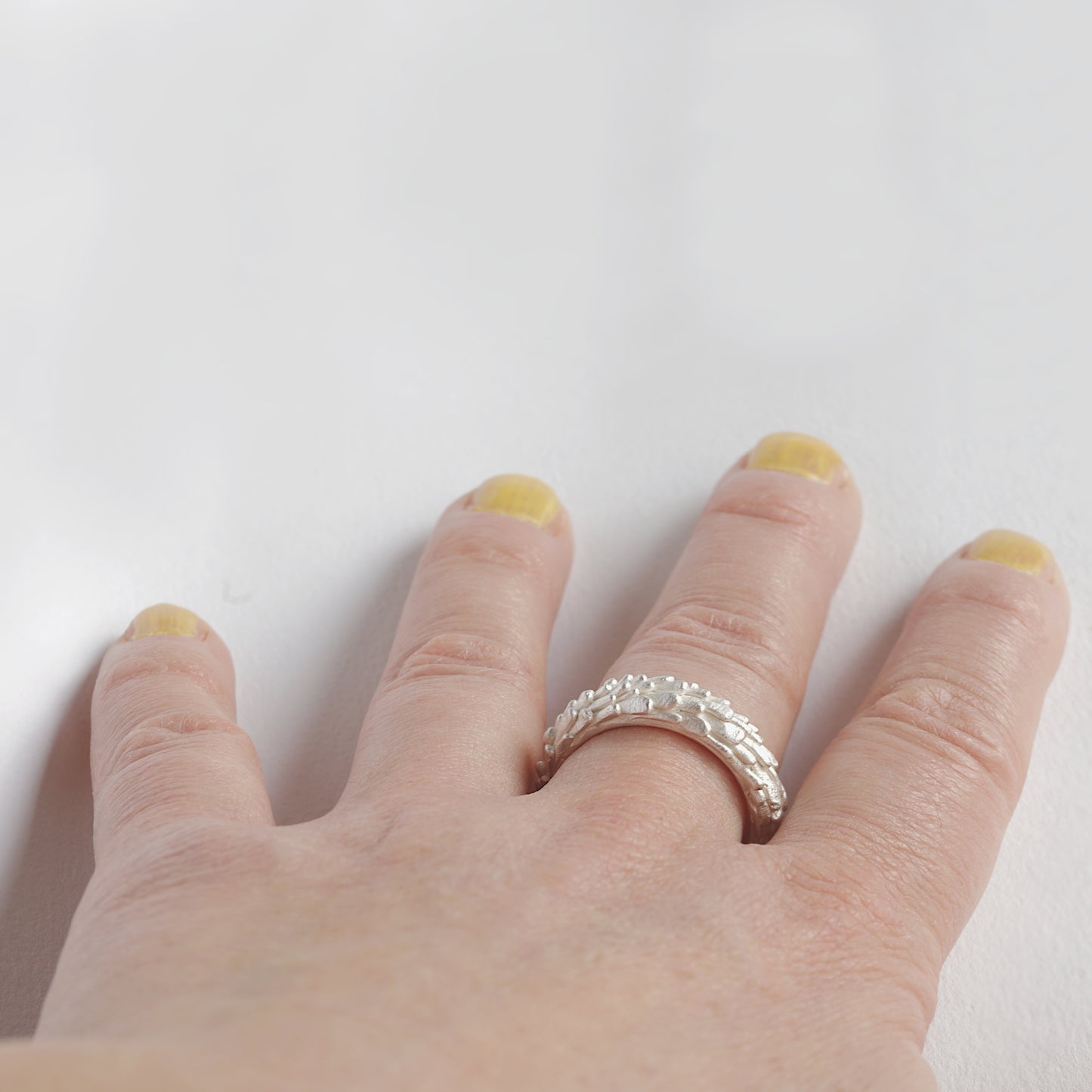 Men’s Botanical Silver Ring – Handmade in Germany, Recycled Sterling Silver