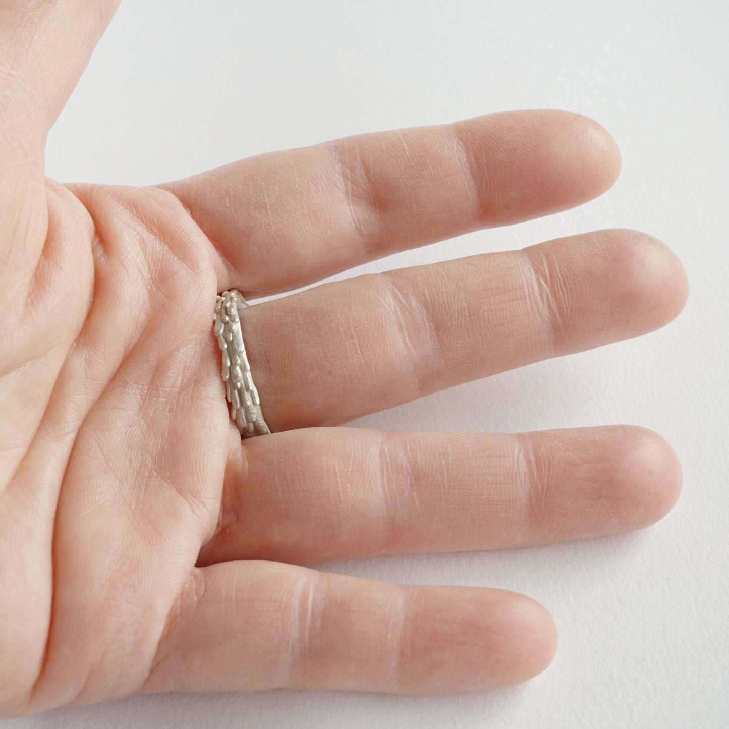 Men’s Botanical Silver Ring – Handmade in Germany, Recycled Sterling Silver
