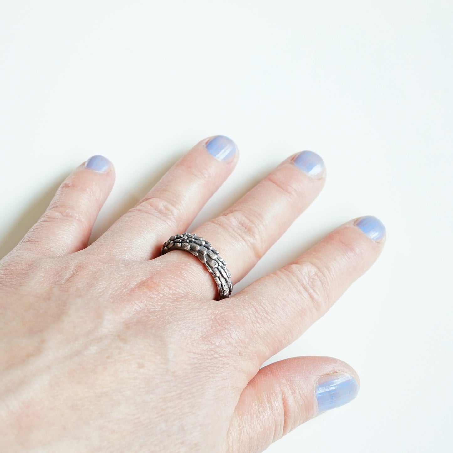 Men’s Botanical Silver Ring – Handmade in Germany, Recycled Sterling Silver