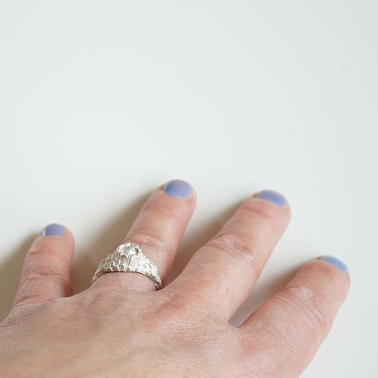 Secret Garden Ring: Handmade Recycled Sterling Silver Floral Ring