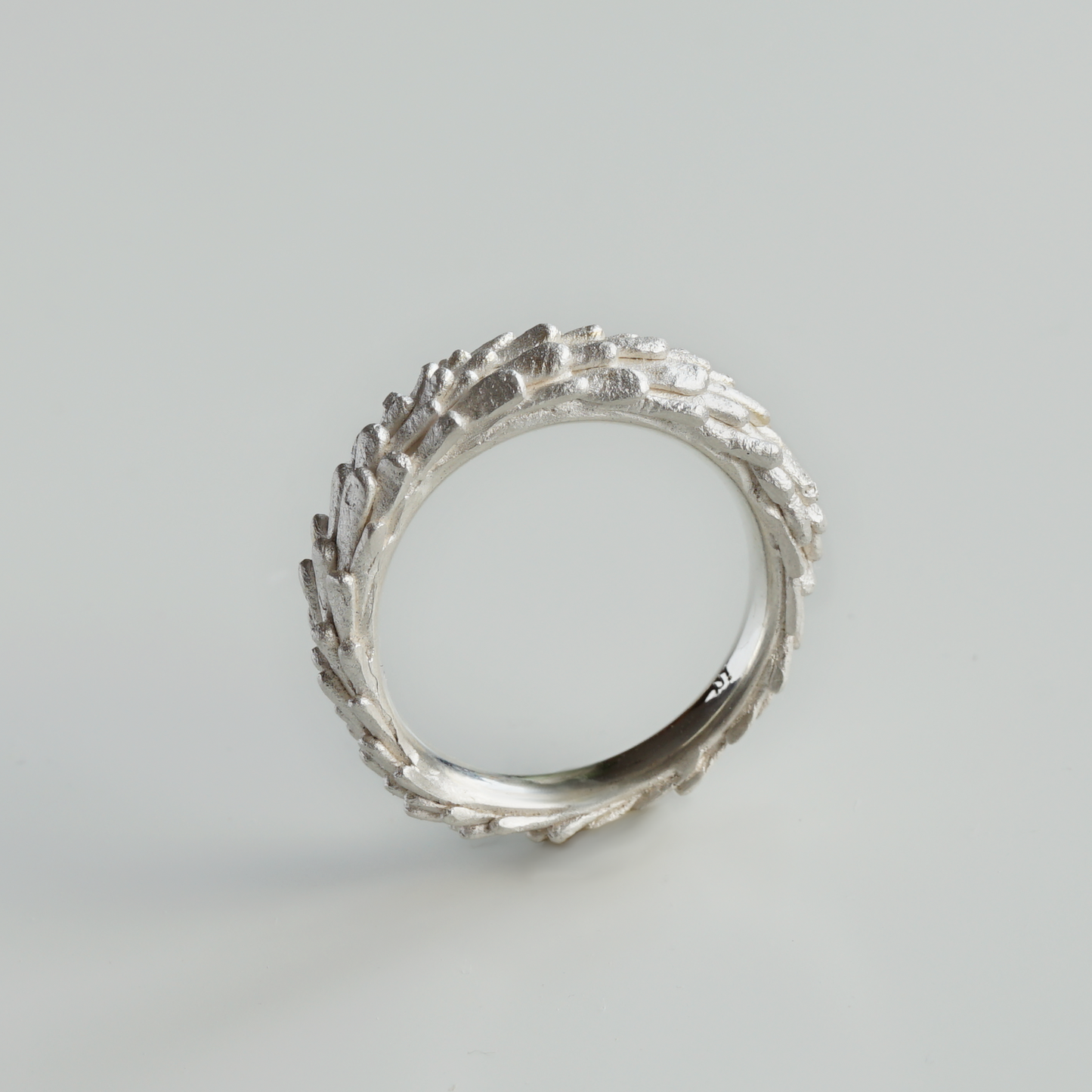 Men’s Botanical Silver Ring – Handmade in Germany, Recycled Sterling Silver