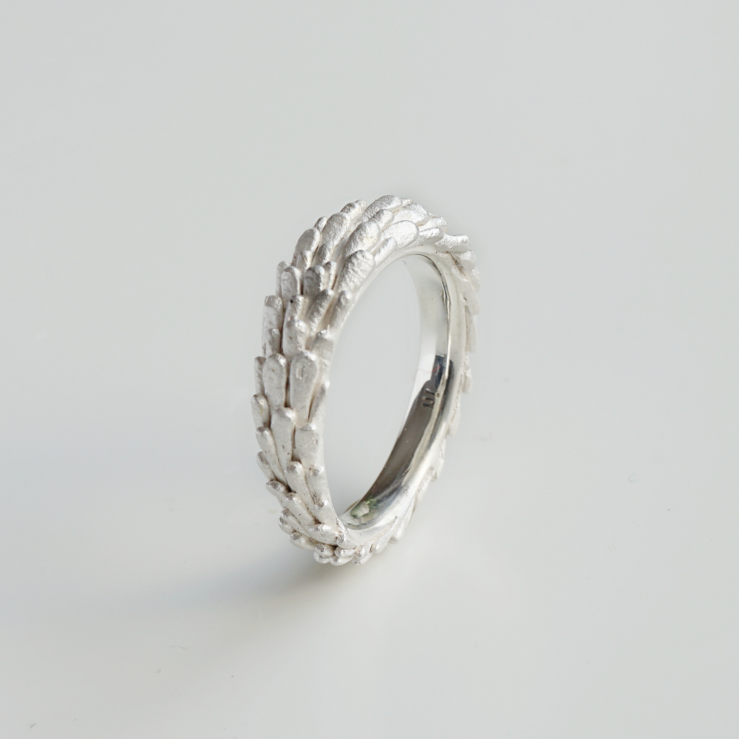 Men’s Botanical Silver Ring – Handmade in Germany, Recycled Sterling Silver