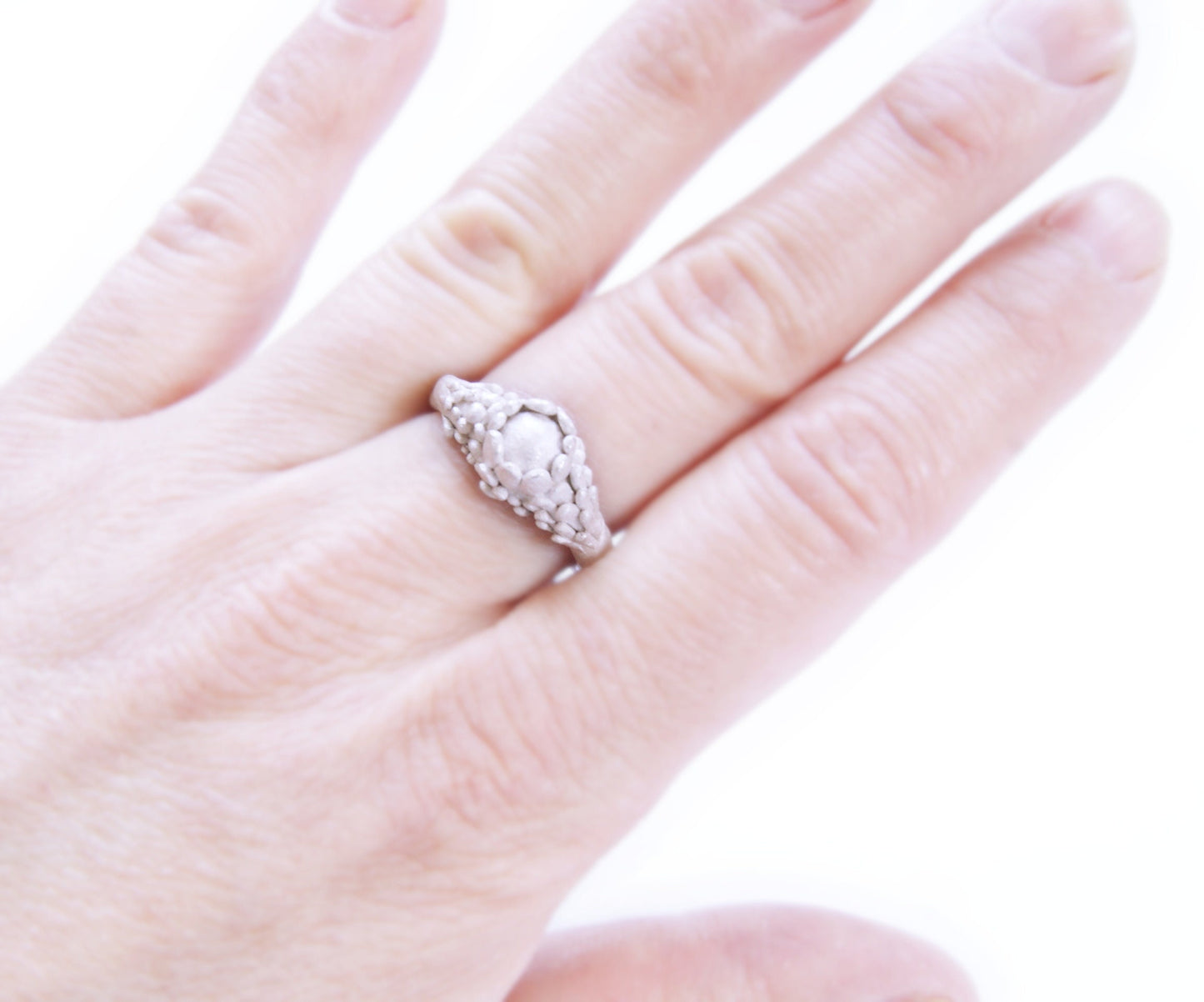 Secret Garden Ring: Handmade Recycled Sterling Silver Floral Ring