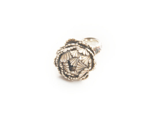 Handmade Nature Inspired Sterling Silver Ring – Abstract Leaf Design – Large Organic Statement Jewelry