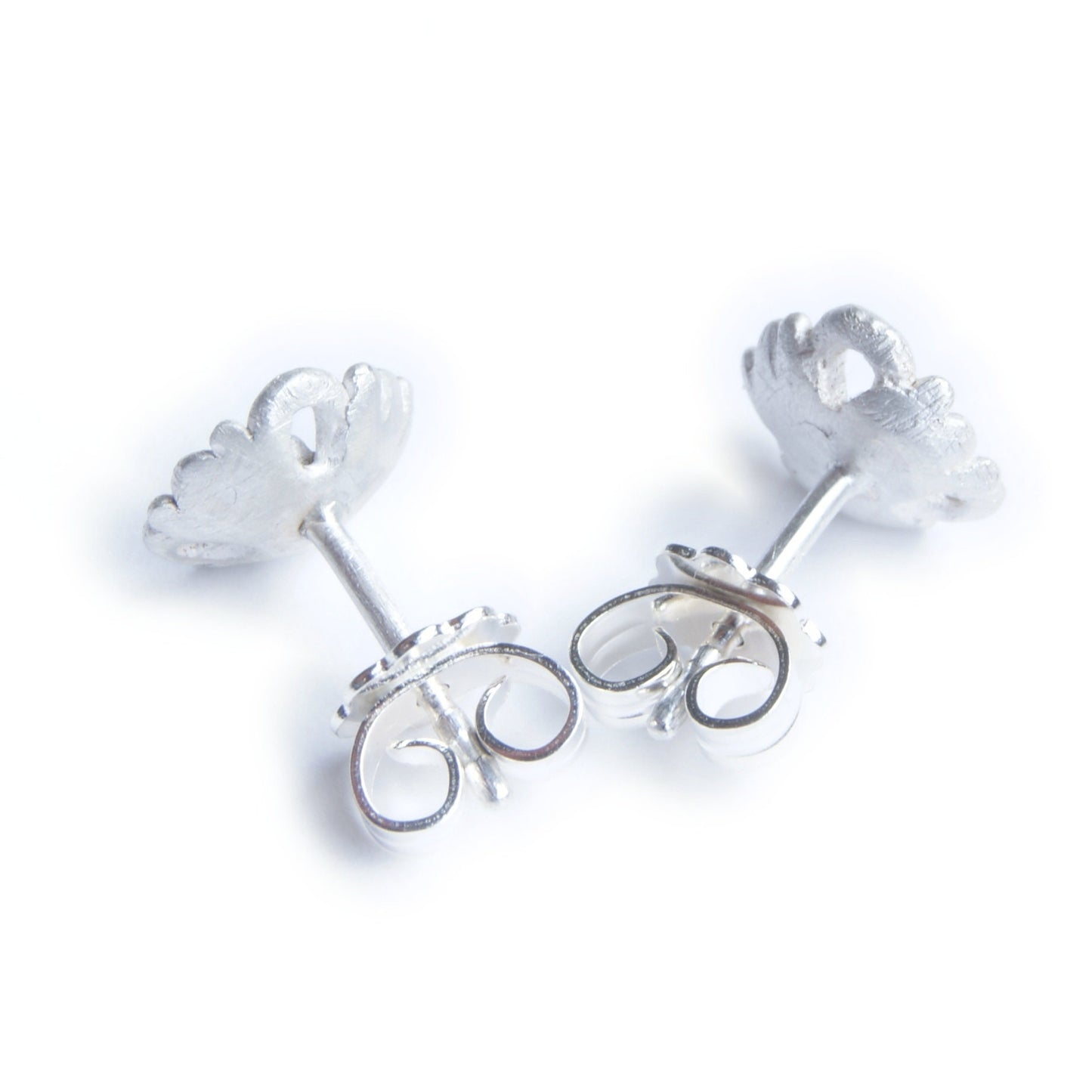Delicate Handmade Silver Studs – Botanical Inspired for Everyday Wear