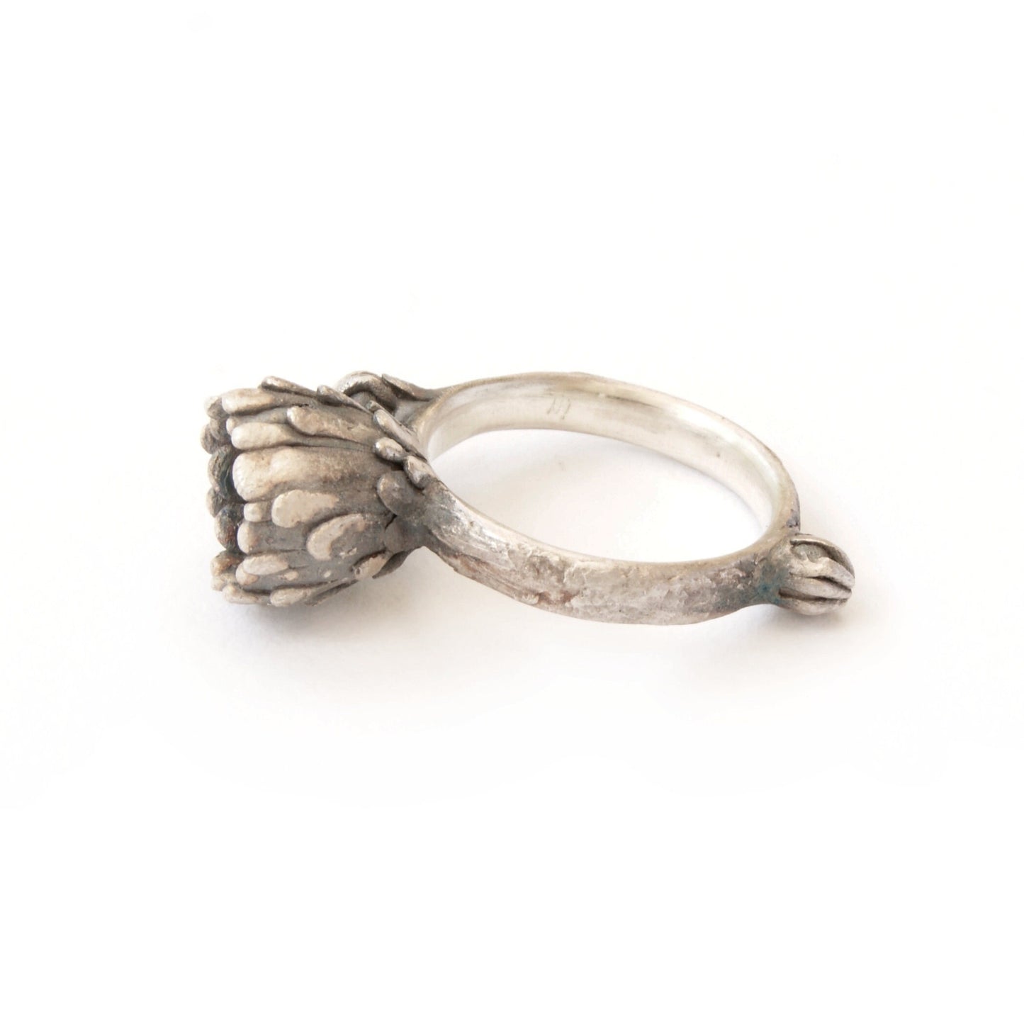 925 Sterling Silver Ring with Hidden Stone | Delicate Artisan Ring