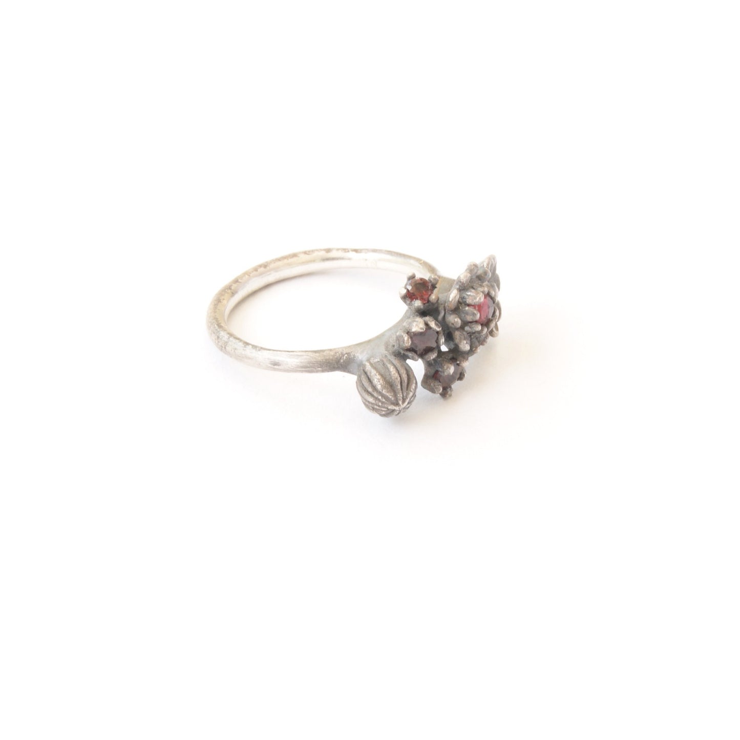 Flower Garden Ring in Sterling Silver | Handmade Bouquet Jewelry with Gemstones